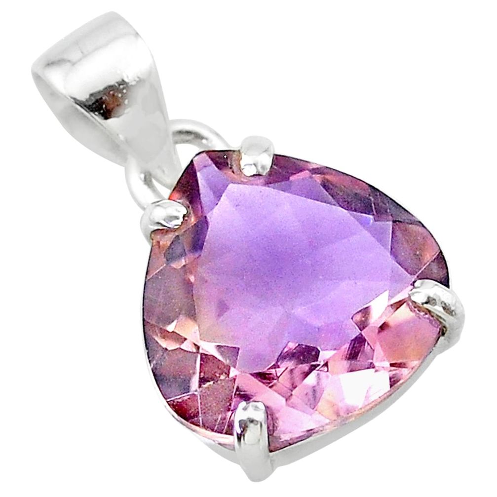 925 sterling silver 8.69cts natural purple ametrine pendant jewelry t24308