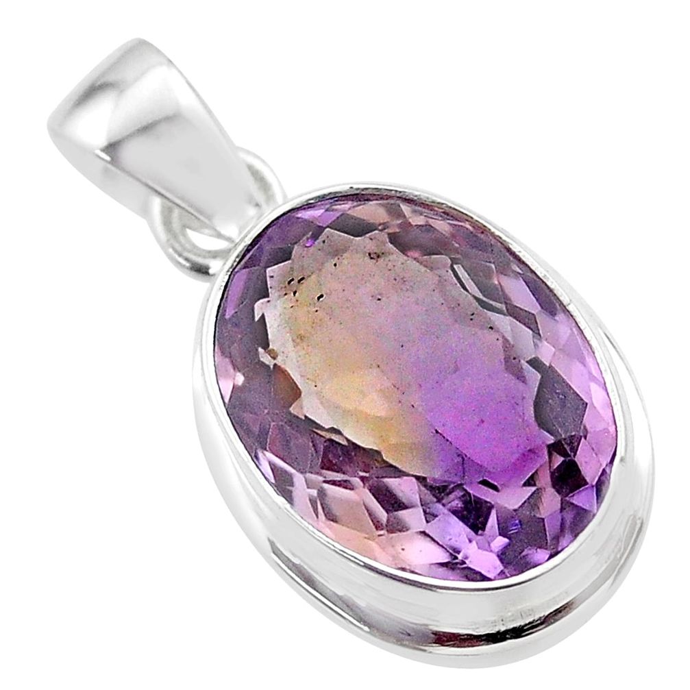 925 sterling silver 10.69cts natural purple ametrine pendant jewelry t45148