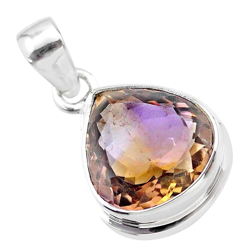 925 sterling silver 11.65cts natural purple ametrine pendant jewelry t45154