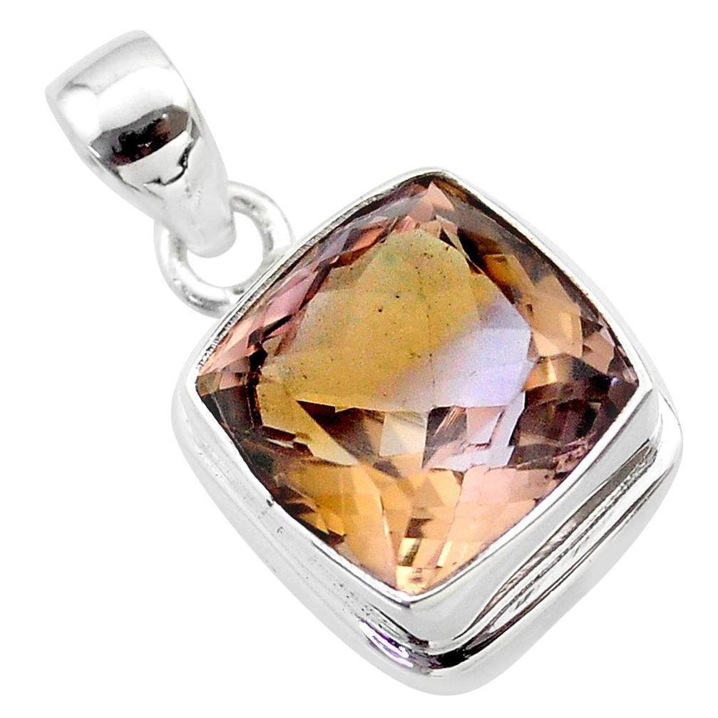 925 sterling silver 14.08cts natural purple ametrine pendant jewelry t45170