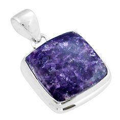 925 sterling silver 14.02cts natural purple lepidolite pendant jewelry y14363