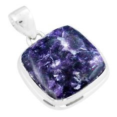 925 sterling silver 15.02cts natural purple lepidolite pendant jewelry y14367