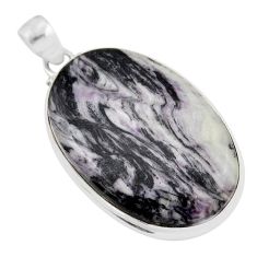 925 sterling silver 44.25cts natural purple sugilite oval pendant jewelry y52230