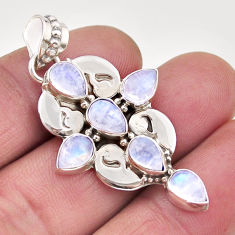 925 sterling silver 11.27cts natural rainbow moonstone holy cross pendant y63963