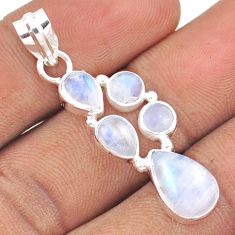 925 sterling silver 8.17cts natural rainbow moonstone pear pendant jewelry u2196