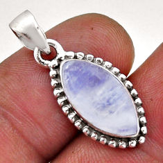 925 sterling silver 5.87cts natural rainbow moonstone pendant jewelry n46114