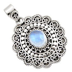 Clearance Sale- 925 sterling silver 4.45cts natural rainbow moonstone pendant jewelry r47078