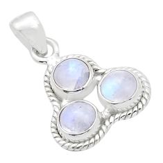 925 sterling silver 3.17cts natural rainbow moonstone pendant jewelry u69583