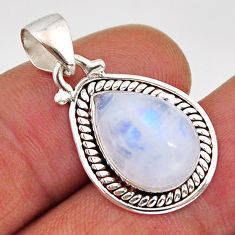 925 sterling silver 6.01cts natural rainbow moonstone pendant jewelry y76351