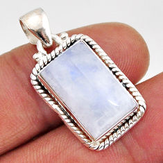 925 sterling silver 7.53cts natural rainbow moonstone pendant jewelry y76360