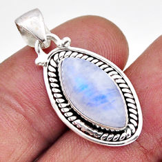 925 sterling silver 6.90cts natural rainbow moonstone pendant jewelry y82419