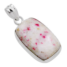 925 sterling silver 16.39cts natural red cinnabar spanish pendant jewelry n25391