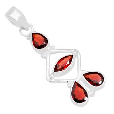 925 sterling silver 5.47cts natural red garnet marquise pendant jewelry y12802