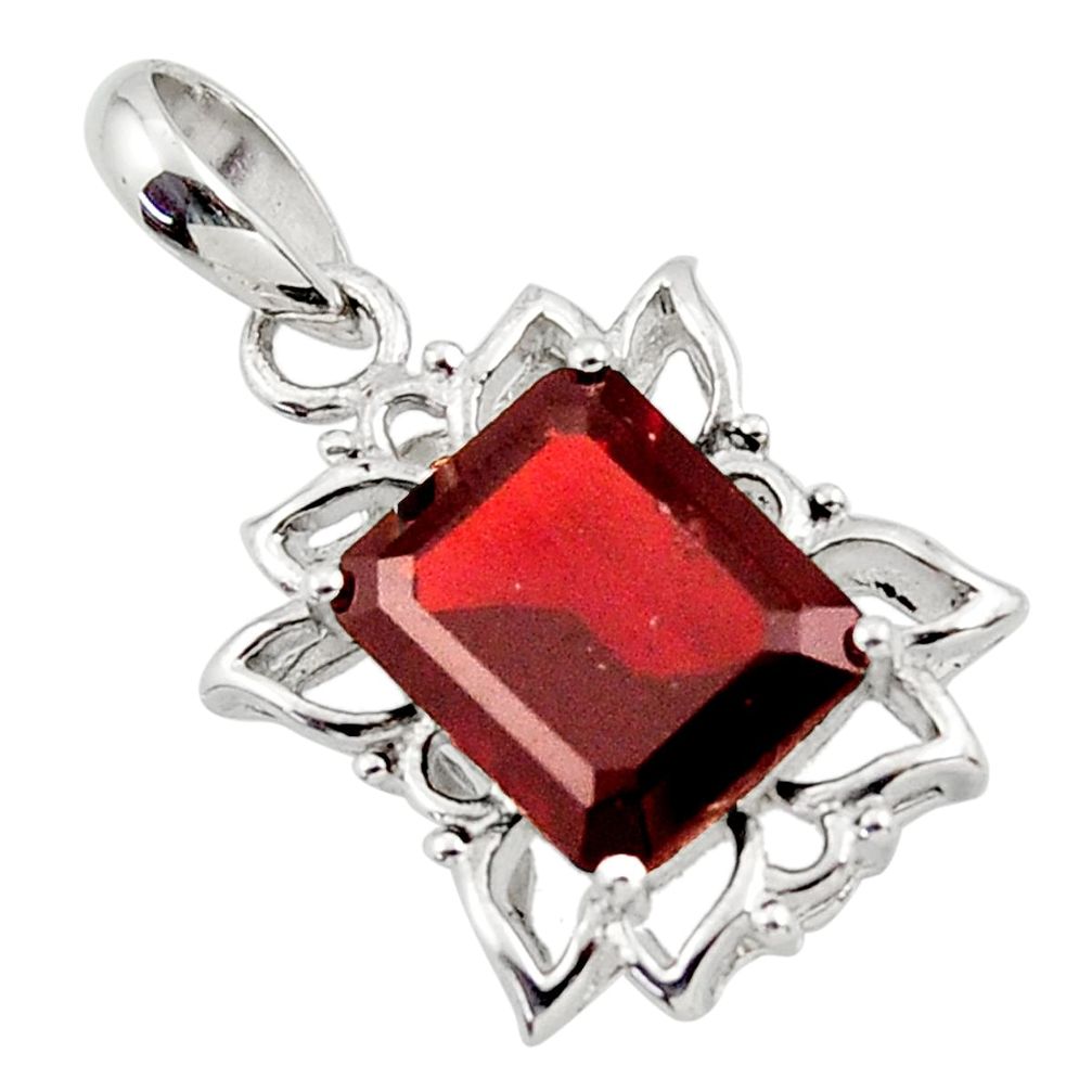 ral red garnet octagan pendant jewelry d45629