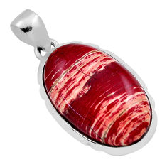 925 sterling silver 15.89cts natural red snakeskin jasper pendant jewelry n25380