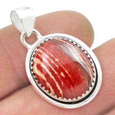 925 sterling silver 13.42cts natural red snakeskin jasper pendant jewelry u45595