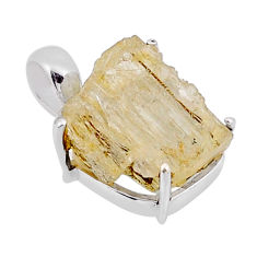 925 sterling silver 14.45cts natural scapolite fancy pendant jewelry n54076