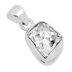925 sterling silver 5.87cts natural white herkimer diamond fancy pendant n24551