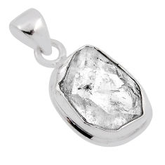 925 sterling silver 7.28cts natural white herkimer diamond fancy pendant n24554