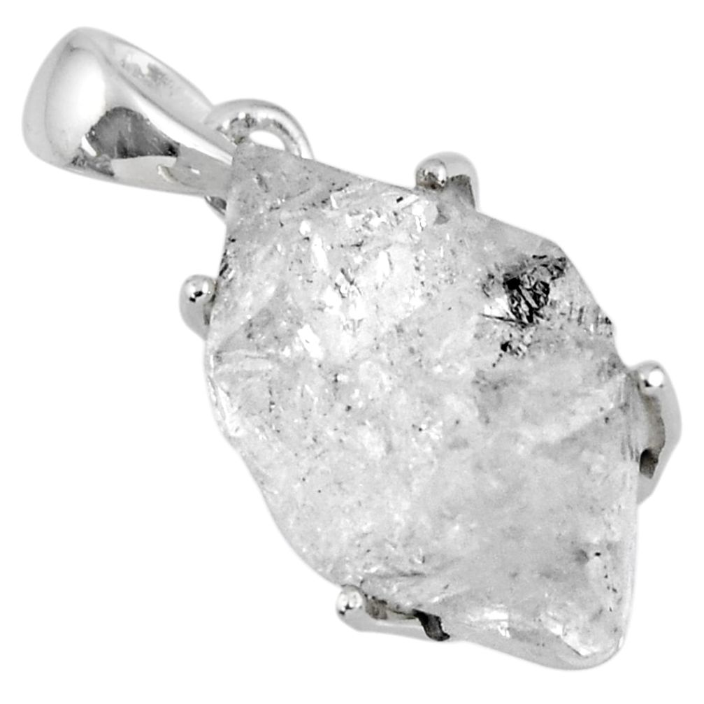 925 sterling silver 15.90cts natural white herkimer diamond fancy pendant r56749