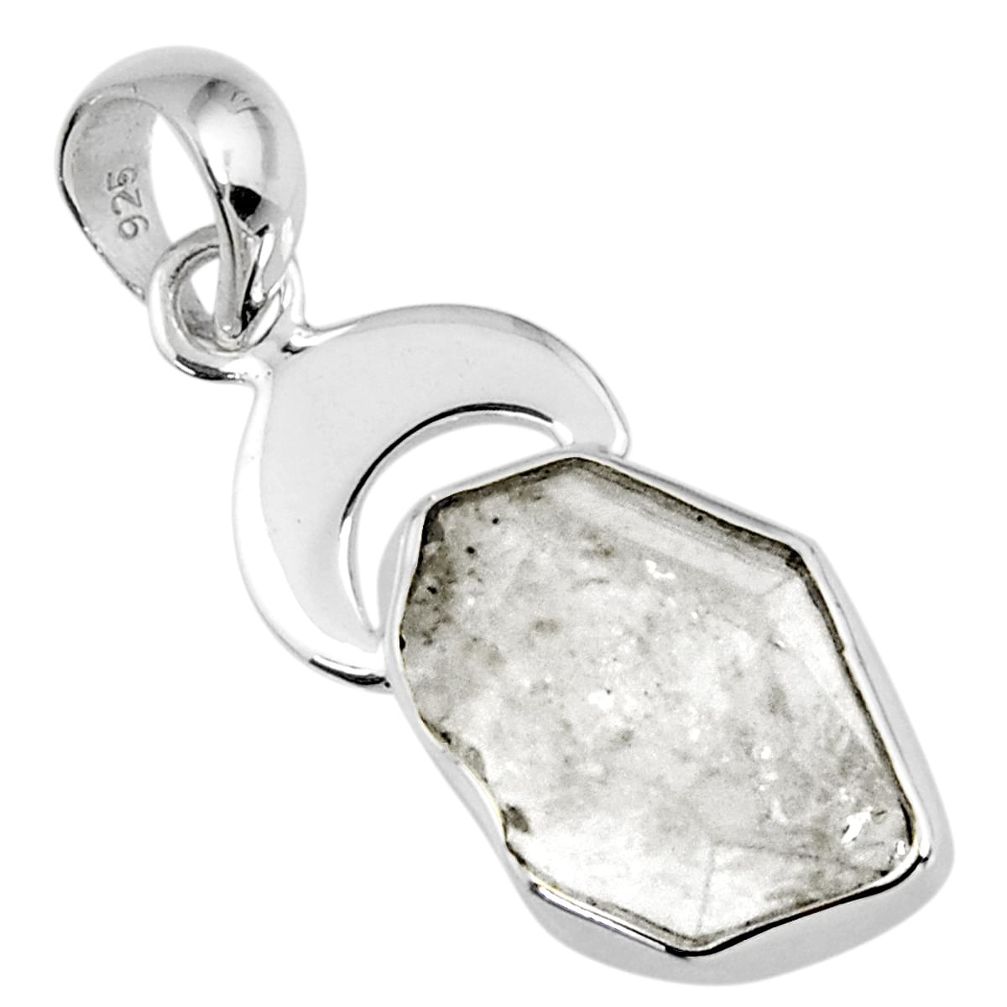 925 sterling silver 7.78cts natural white herkimer diamond fancy pendant r56880