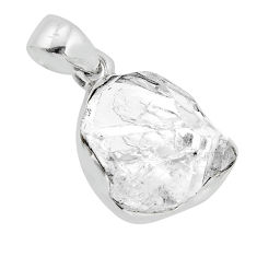 925 sterling silver 9.20cts natural white herkimer diamond fancy pendant y77410