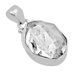 925 sterling silver 12.91cts natural white marcasite in quartz pendant n45616