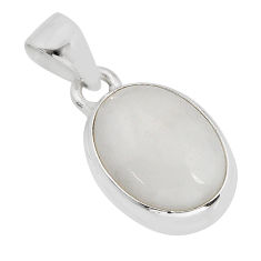 925 sterling silver 9.59cts natural white moonstone oval pendant jewelry y78018
