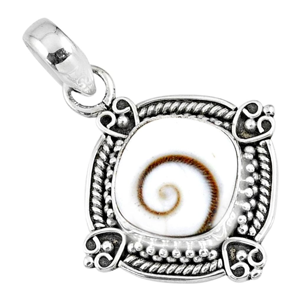 925 sterling silver 4.71cts natural white shiva eye pendant jewelry r57652