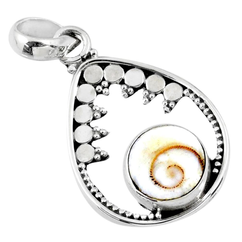 925 sterling silver 3.76cts natural white shiva eye pendant jewelry r57694