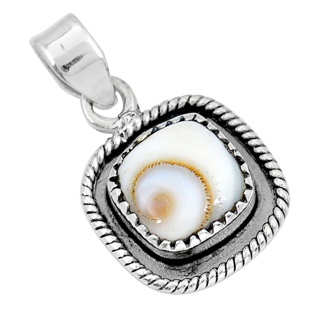 925 sterling silver 4.72cts natural white shiva eye pendant jewelry y11351
