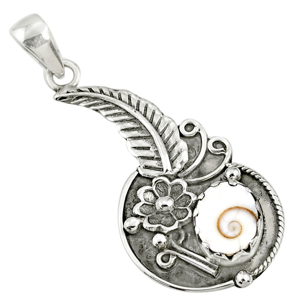 925 sterling silver 4.38cts natural white shiva eye round flower pendant r67766