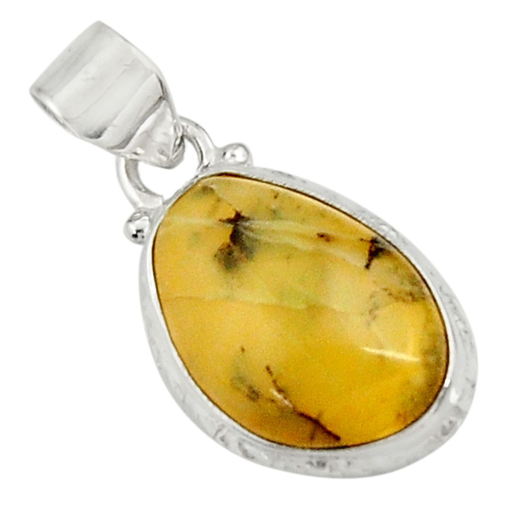 ver 11.57cts natural yellow opal fancy pendant jewelry d44580