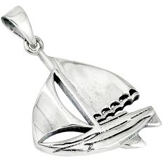 925 sterling silver plain pirate ship safe passage the afterlife pendant p1334