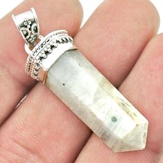 925 sterling silver 23.15cts pointer natural white howlite fancy pendant u43019