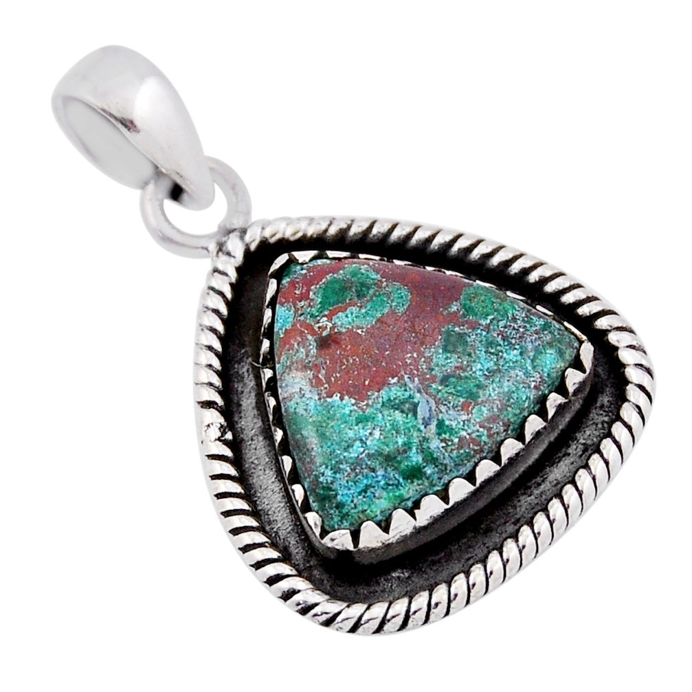 925 sterling silver 10.70cts sonora sunrise (cuprite chrysocolla) pendant n35584