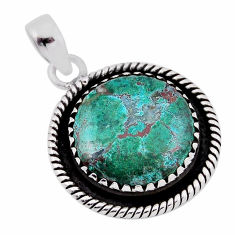 925 sterling silver 15.11cts sonora sunrise (cuprite chrysocolla) pendant n35597