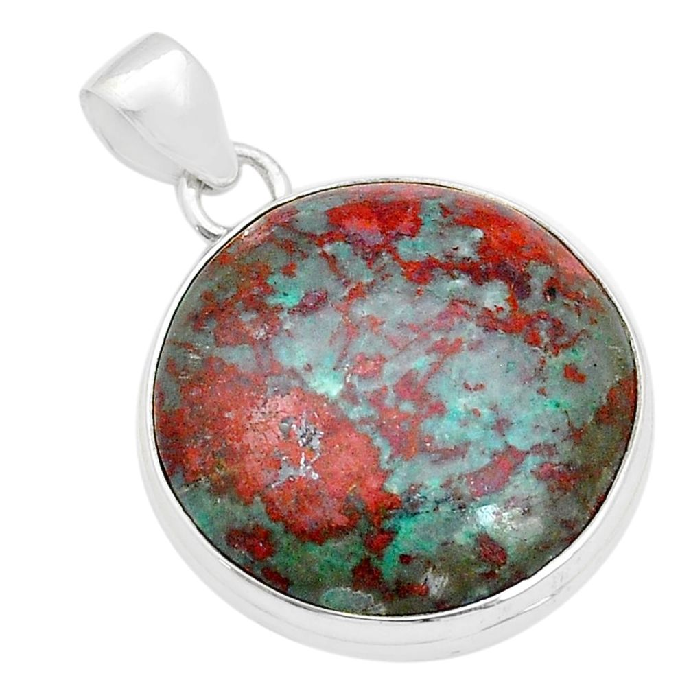 925 sterling silver 20.62cts sonora sunrise (cuprite chrysocolla) pendant u64243