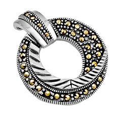 925 sterling silver 5.65gms swiss marcasite pendant jewelry n20186