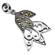 925 sterling silver 3.62gms swiss marcasite pendant jewelry n25337
