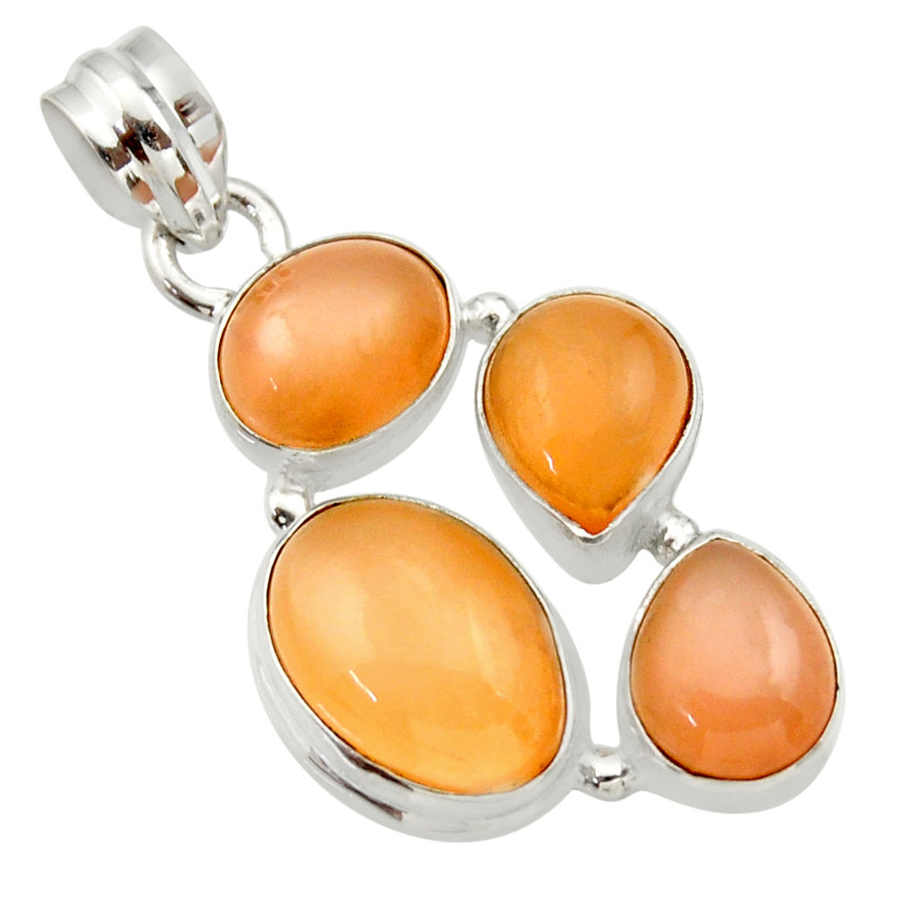 15.60cts natural yellow moonstone 925 sterling silver pendant jewelry d33469
