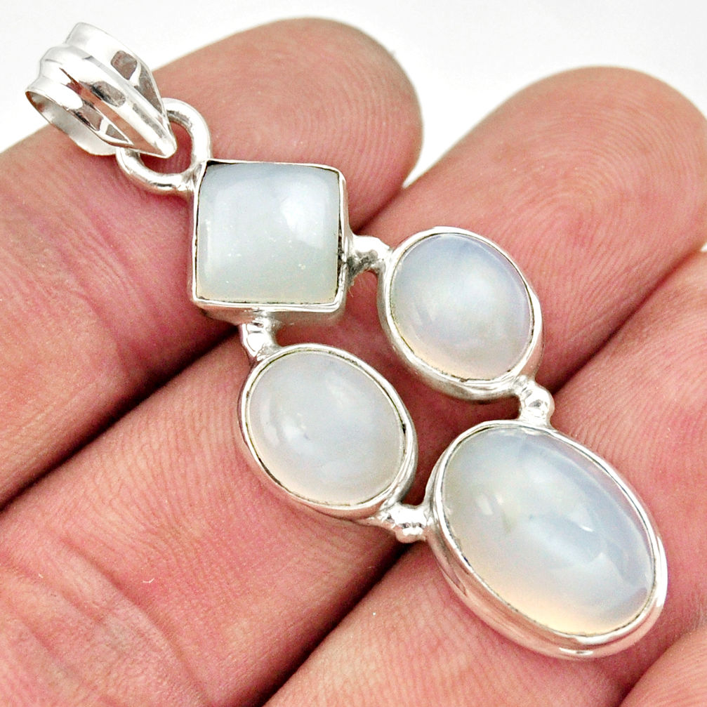 16.43cts natural white moonstone 925 sterling silver pendant jewelry d33479