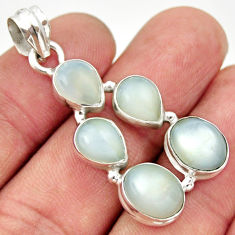 Clearance Sale- 14.41cts natural white moonstone 925 sterling silver pendant jewelry d33483
