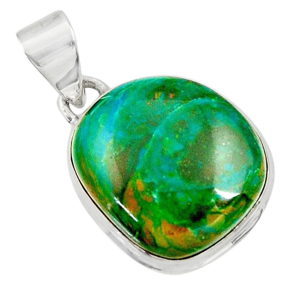 15.65cts natural green opaline 925 sterling silver pendant jewelry d36401