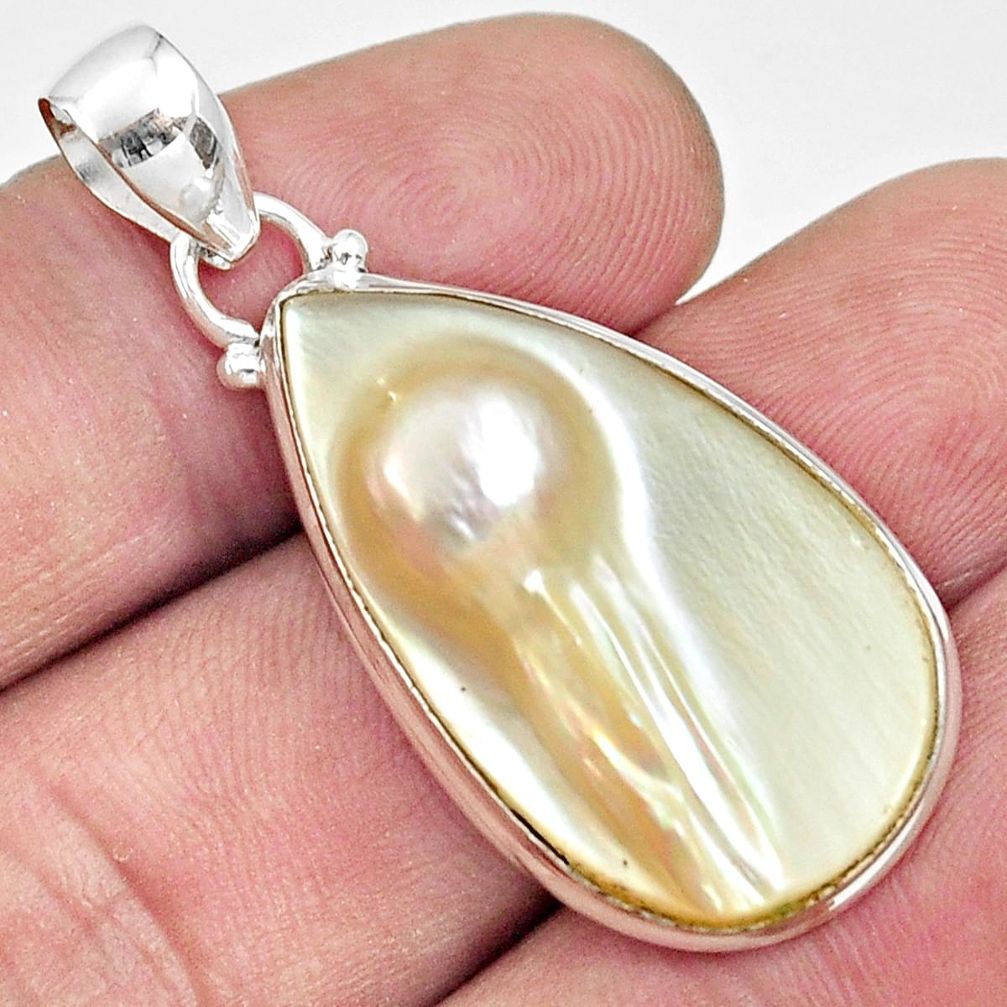  blister pearl 925 sterling silver pendant jewelry d37115