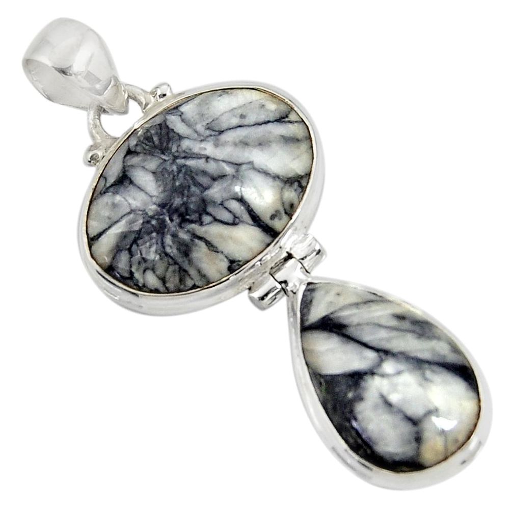  white pinolith 925 sterling silver pendant jewelry d38572