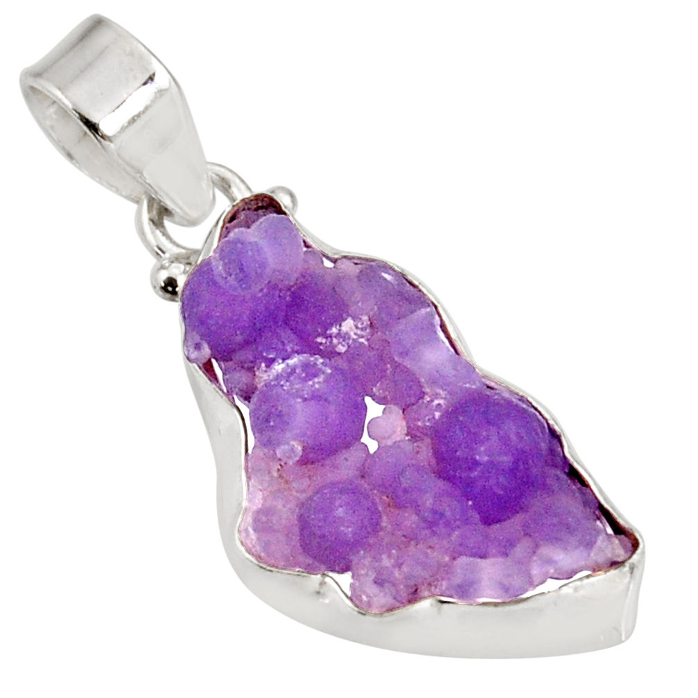  purple grape chalcedony 925 sterling silver pendant d38816