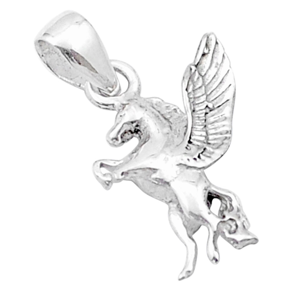 2.20gms indonesian bali style solid 925 sterling silver unicorn pendant jewelry