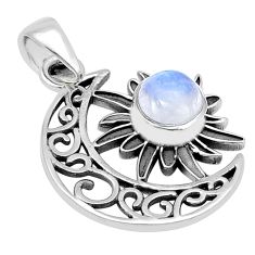 2.00cts natural blue moonstone 925 sterling silver pendant jewelry