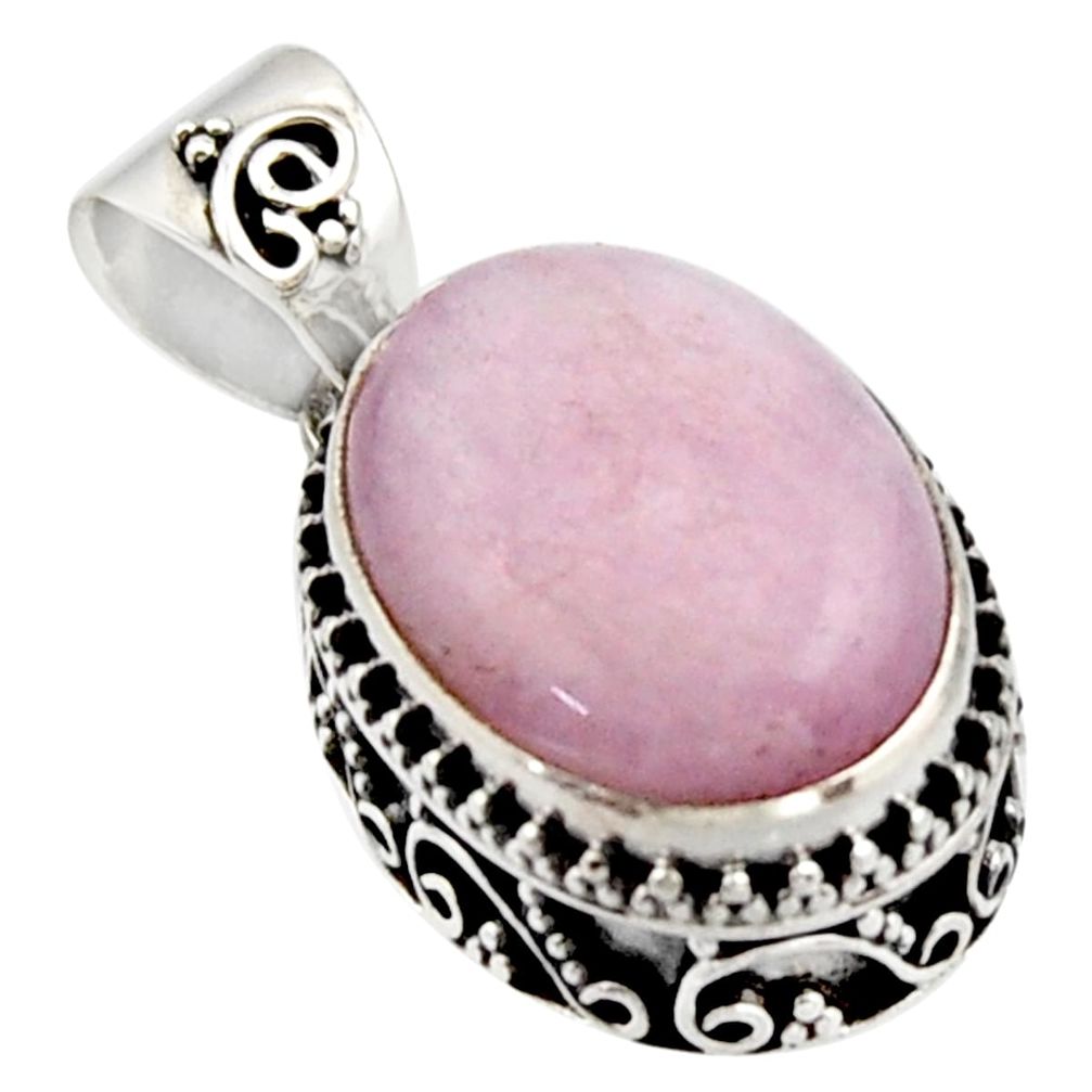 10.02cts natural pink morganite 925 sterling silver pendant jewelry r17821